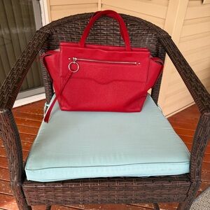 Rebecca Minkoff Red Structured Tote Handbag - Women's Fashion Tote